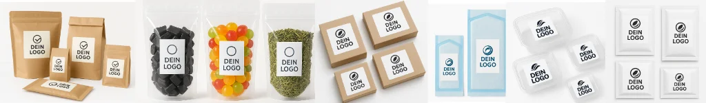 Beispiele etikettierbarer Verpackungsarten