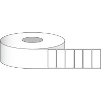 Etikettenrolle -  Poly White Gloss (PWG) - Größe 51 x 25 mm (2" x 1" ) - 1900 Etiketten - Etikettenrolle 51mm (2") Kern  /  127mm (5") Außen
