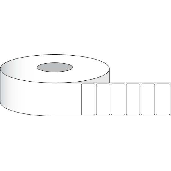 Etikettenrolle - DTM Poly White Matte (PWM) - Größe 51 x 25 mm - Kern 51 mm