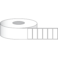 Etikettenrolle -  Poly White Matte (PWM) - Größe 51 x 25 mm (2" x 1") - 1900 Etiketten - Etikettenrolle 51mm (2") Kern  /  127mm (5") Außen