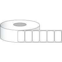 Etikettenrolle -  Poly White Gloss (PWG) - Größe 102 x 76 mm (4" x 3" ) - 675 Etiketten - Etikettenrolle 51mm (2") Kern  /  127mm (5") Außen