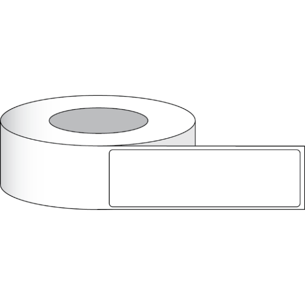 Etikettenrolle -  Paper High Gloss (HG) - Größe 51 x 152 mm (2" x 6" ) - 425 Etiketten - Etikettenrolle 76mm (3") Kern  /  152mm (6") Außen
