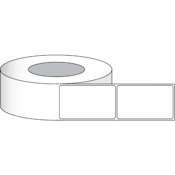 Papier Hochglanz Etikett 3x5&quot; (7,62 x12,7 cm) 500 Etiketten pro Rolle 3&quot;Kern