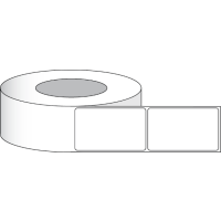 Etikettenrolle -  Poly White Gloss (PWG) - Größe 76 x 127 mm (3" x 5"  ) - 500 Etiketten - Etikettenrolle 76mm (3") Kern  /  152mm (6") Außen