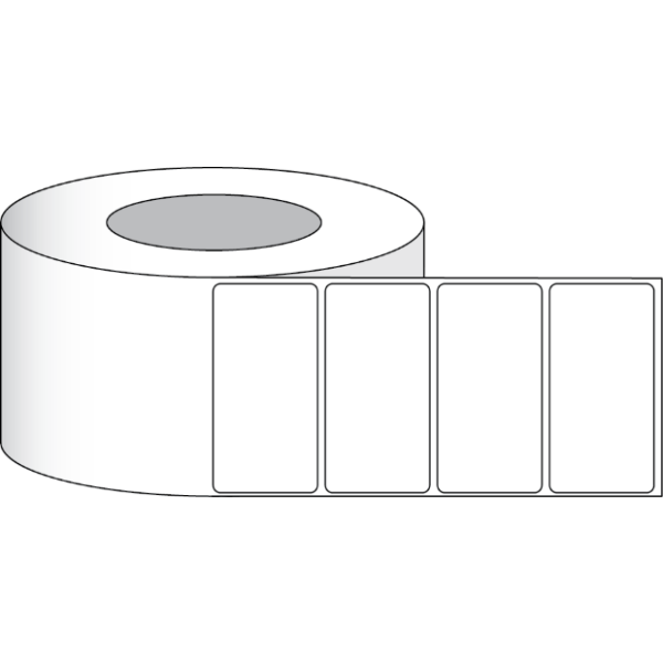 Etikettenrolle - DTM Poly White Gloss (PWG) - Größe 102 x 51 mm - Kern 76 mm