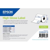 High Gloss Label - Die-cut Roll: 102mm x 76mm, 1570 labels