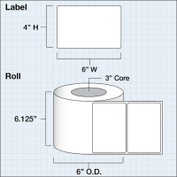Etikettenrolle - DTM Paper High Gloss (HG) -...