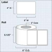 Etikettenrolle -  Paper Semi Gloss (SG) -...