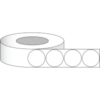 Etikettenrolle -  Paper Matte (M) - Größe 45 mm Rund   (1.75" Rund ) Mit Blackmark und Matrix - 1400 Etiketten - Etikettenrolle 76mm (3") Kern  /  152mm (6") Außen