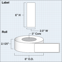 Etikettenrolle - DTM Paper Matte (M) - Größe...