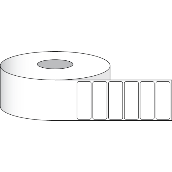 Etikettenrolle -  Paper Matte (M) - Größe 102 x 38 mm (4" x 1.5" ) - 1625 Etiketten - Etikettenrolle 76mm (3") Kern  /  152mm (6") Außen