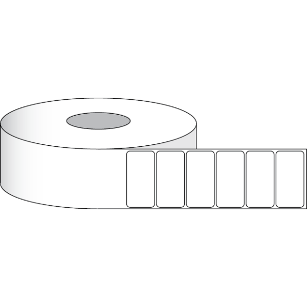 Etikettenrolle -  Paper Matte (M) - Größe 102 x 51 mm (4" x 2" ) - 1250 Etiketten - Etikettenrolle 76mm (3") Kern  /  152mm (6") Außen