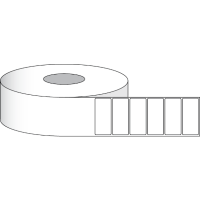 Etikettenrolle -  Poly White Matte Eco (PWME) - Größe 76 x 64 mm (3" x 2.5") - 975 Etiketten - Etikettenrolle 76mm (3") Kern  /  152mm (6") Außen