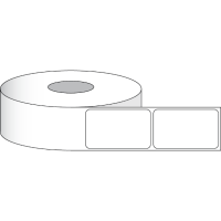 Etikettenrolle -  Poly White Matte (PWM) - Größe 76 x 127 mm (3“ x 5“ ) - 500 Etiketten - Etikettenrolle 76mm (3") Kern  /  152mm (6") Außen