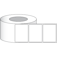 Etikettenrolle -  Poly White Matte (PWM) - Größe 102 x 76 mm (4" x 3" ) - 800 Etiketten - Etikettenrolle 76mm (3") Kern  /  152mm (6") Außen
