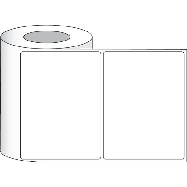Etikettenrolle - DTM Poly White Matte Advanced (PWMA) - Größe 203 x 152 mm - Kern 76 mm