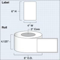 Etikettenrolle - DTM Grass Paper Eco (GPE) -...