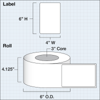 Etikettenrolle -  EcoTec Grass Paper (GP) -...