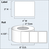 Etikettenrolle - DTM Poly White Matte Advanced (PWMA) -...