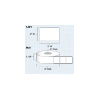 Etikettenrolle - DTM EcoTec Poly Clear Gloss R90 -...