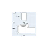 Etikettenrolle - DTM EcoTec Poly Clear Gloss R90 -...
