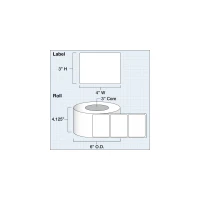 Etikettenrolle - DTM EcoTec Poly Clear Gloss R90 -...