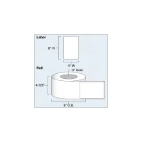 Etikettenrolle - DTM EcoTec Poly Clear Gloss R90 -...
