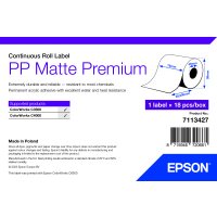 PP Matte Label Premium, Continuous Roll, 76mm x 29m