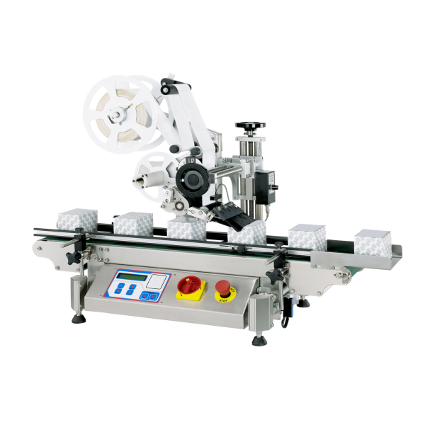 ELF-20 Oberseiten Etikettiermaschine für flache Produkte - Schachtel, Tüten, Blistepack